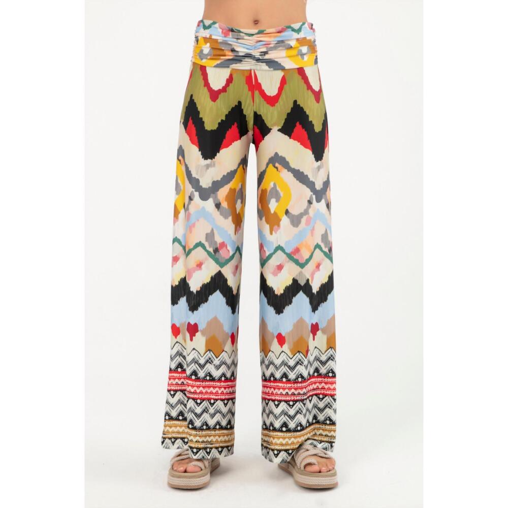 NEW ISLE BY MELIS KOZAN women's palazzo pant in reggae